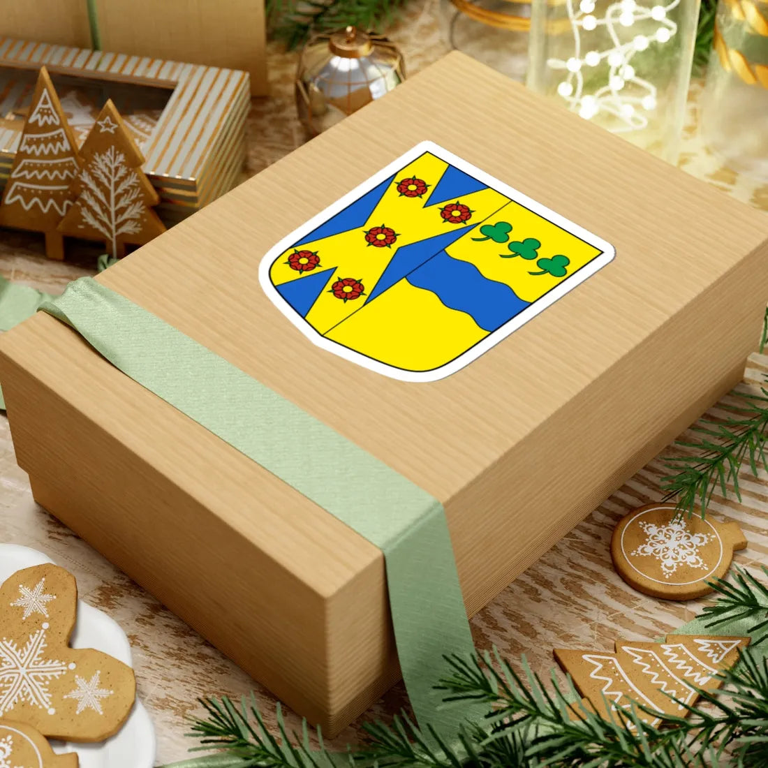 Collonges-blazon (Switzerland) (Coat of Arms) STICKER Vinyl Kiss-Cut Decal - The Sticker Space