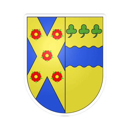 Collonges VS-coat of arms (Switzerland) (Coat of Arms) STICKER Vinyl Kiss-Cut Decal 3 Inch White - The Sticker Space