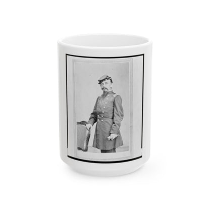 Colonel Adolph Dengler, 43rd Illinois Infantry, Union Officer, Three-Quarter-Length Portrait, Standing, Facing Front (U.S. Civil War) White Coffee Mug