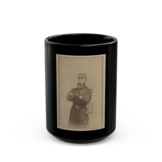 Colonel Francis L. Lee Of 4th Massachusetts Infantry Battalion And 44th Massachusetts Infantry Regiment In Uniform With Sword (U.S. Civil War) Black Coffee Mug