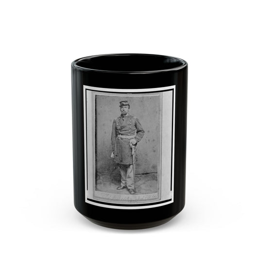 Colonel Geza Milahotzy, Union Officer In The 24th Illinois Infantry Regiment, Full-Length Portrait, Standing, Facing Front (U.S. Civil War) Black Coffee Mug