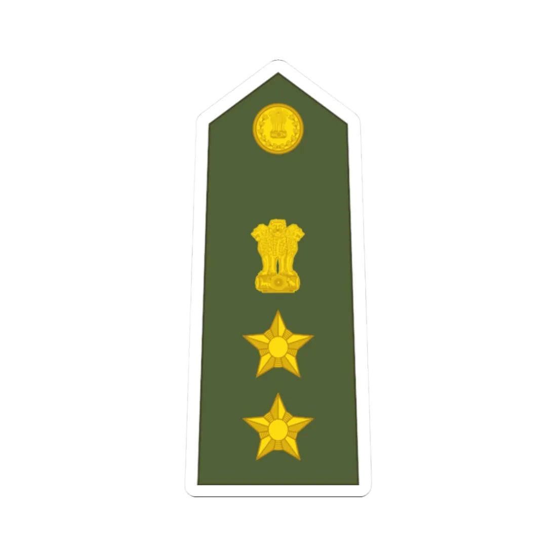 Colonel of the Indian Army (India) (Military Rank) STICKER Vinyl Kiss-Cut Decal 2 Inch White - The Sticker Space