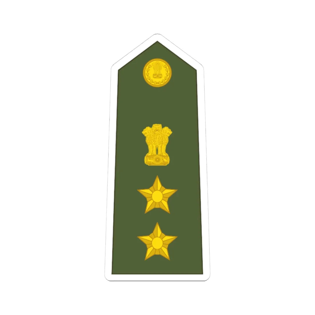 Colonel of the Indian Army (India) (Military Rank) STICKER Vinyl Kiss-Cut Decal 3 Inch White - The Sticker Space