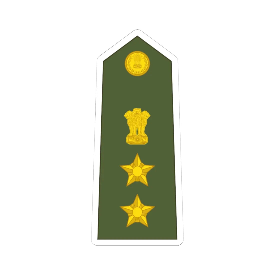 Colonel of the Indian Army (India) (Military Rank) STICKER Vinyl Kiss-Cut Decal 4 Inch White - The Sticker Space