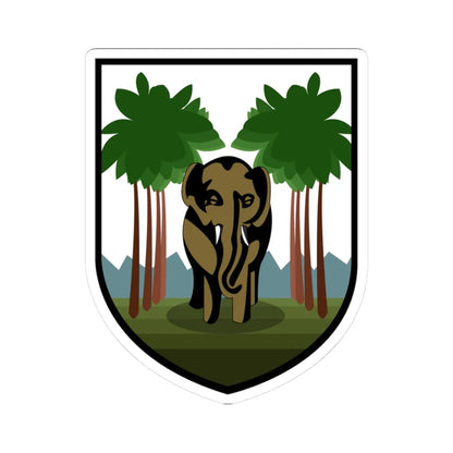 Colonial Seal of Ceylon (Portugal) (Coat of Arms) STICKER Vinyl Kiss-Cut Decal 3 Inch White - The Sticker Space