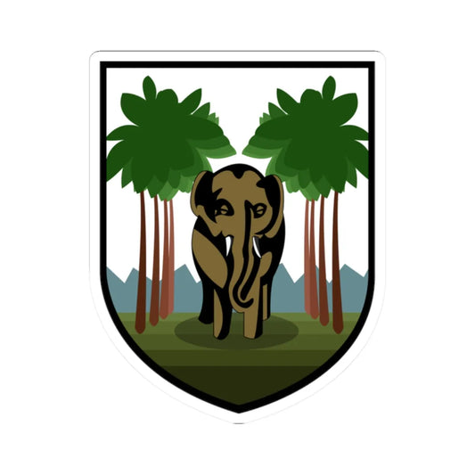 Colonial Seal of Ceylon (Sri Lanka) (Coat of Arms) STICKER Vinyl Kiss-Cut Decal 2 Inch White - The Sticker Space