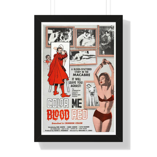 COLOR ME BLOOD RED 1965 - Framed Movie Poster-16″ x 24″-The Sticker Space