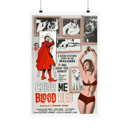 COLOR ME BLOOD RED 1965 - Paper Movie Poster 16″ x 24″ Matte - The Sticker Space