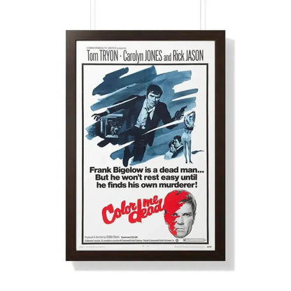 COLOR ME DEAD 1969 - Framed Movie Poster 20" x 30" Walnut - The Sticker Space