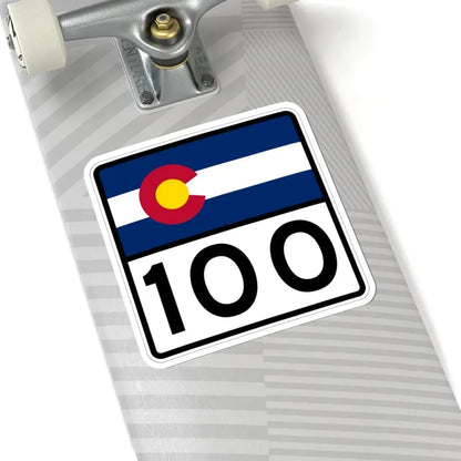 Colorado 100 (Colorado) (Road Sign) STICKER Vinyl Kiss-Cut Decal - The Sticker Space