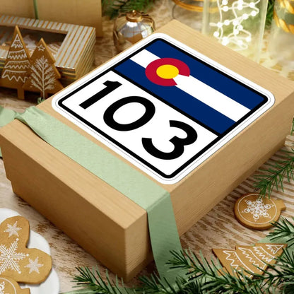 Colorado 103 (Colorado) (Road Sign) STICKER Vinyl Kiss-Cut Decal - The Sticker Space