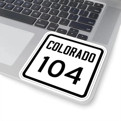 Colorado 104 1946 (Colorado) (Road Sign) STICKER Vinyl Kiss-Cut Decal - The Sticker Space