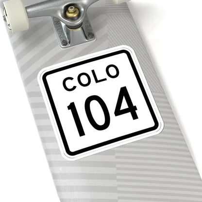 Colorado 104 1952 (Colorado) (Road Sign) STICKER Vinyl Kiss-Cut Decal - The Sticker Space