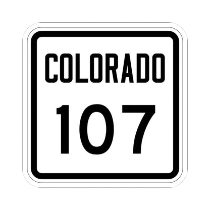 Colorado 107 1946 (Colorado) (Road Sign) STICKER Vinyl Kiss-Cut Decal 3 Inch White - The Sticker Space