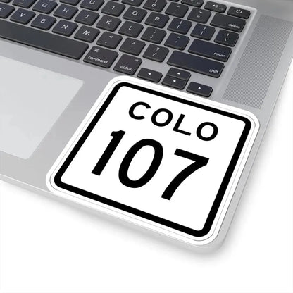 Colorado 107 1952 (Colorado) (Road Sign) STICKER Vinyl Kiss-Cut Decal - The Sticker Space
