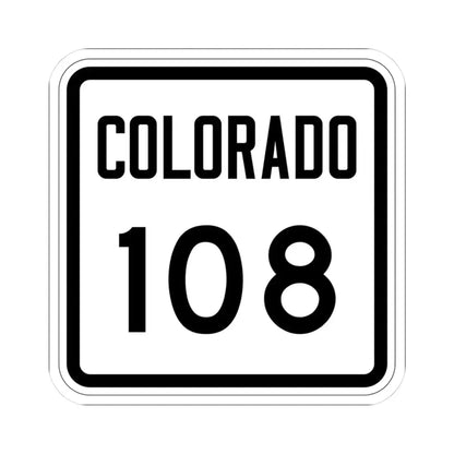 Colorado 108 1946 (Colorado) (Road Sign) STICKER Vinyl Kiss-Cut Decal 3 Inch White - The Sticker Space