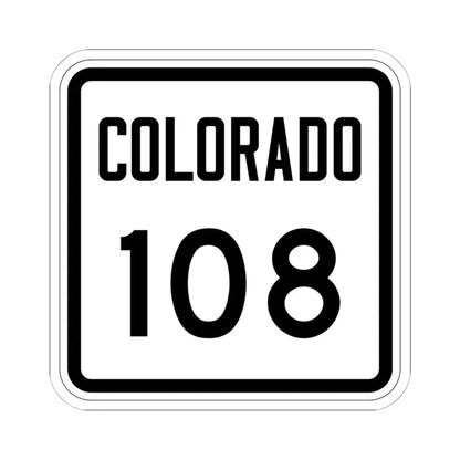 Colorado 108 1946 (Colorado) (Road Sign) STICKER Vinyl Kiss-Cut Decal 6 Inch White - The Sticker Space