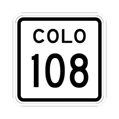 Colorado 108 1952 (Colorado) (Road Sign) STICKER Vinyl Kiss-Cut Decal 3 Inch White - The Sticker Space