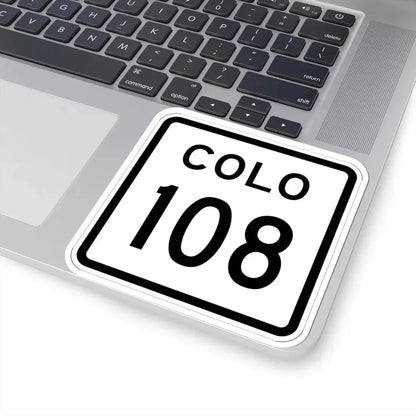 Colorado 108 1952 (Colorado) (Road Sign) STICKER Vinyl Kiss-Cut Decal - The Sticker Space