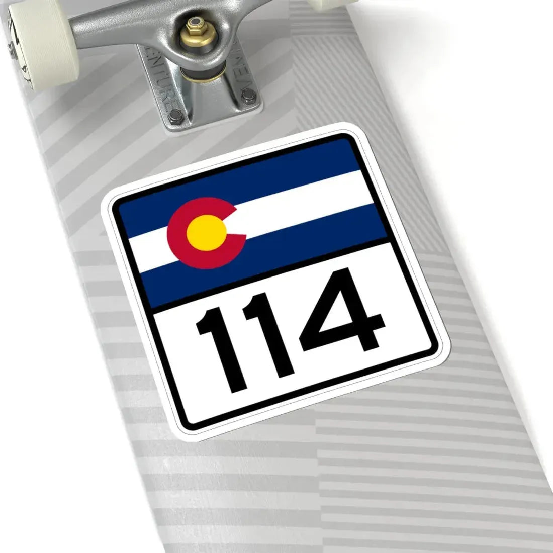 Colorado 114 (Colorado) (Road Sign) STICKER Vinyl Kiss-Cut Decal - The Sticker Space