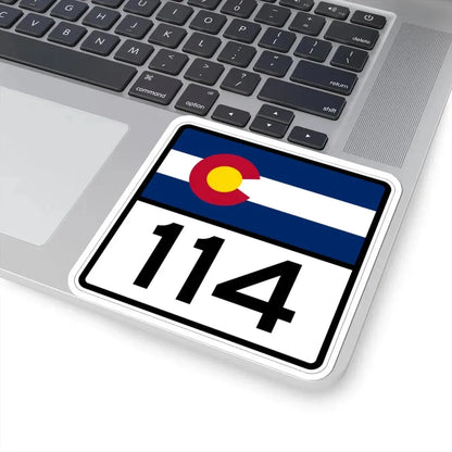 Colorado 114 (Colorado) (Road Sign) STICKER Vinyl Kiss-Cut Decal - The Sticker Space