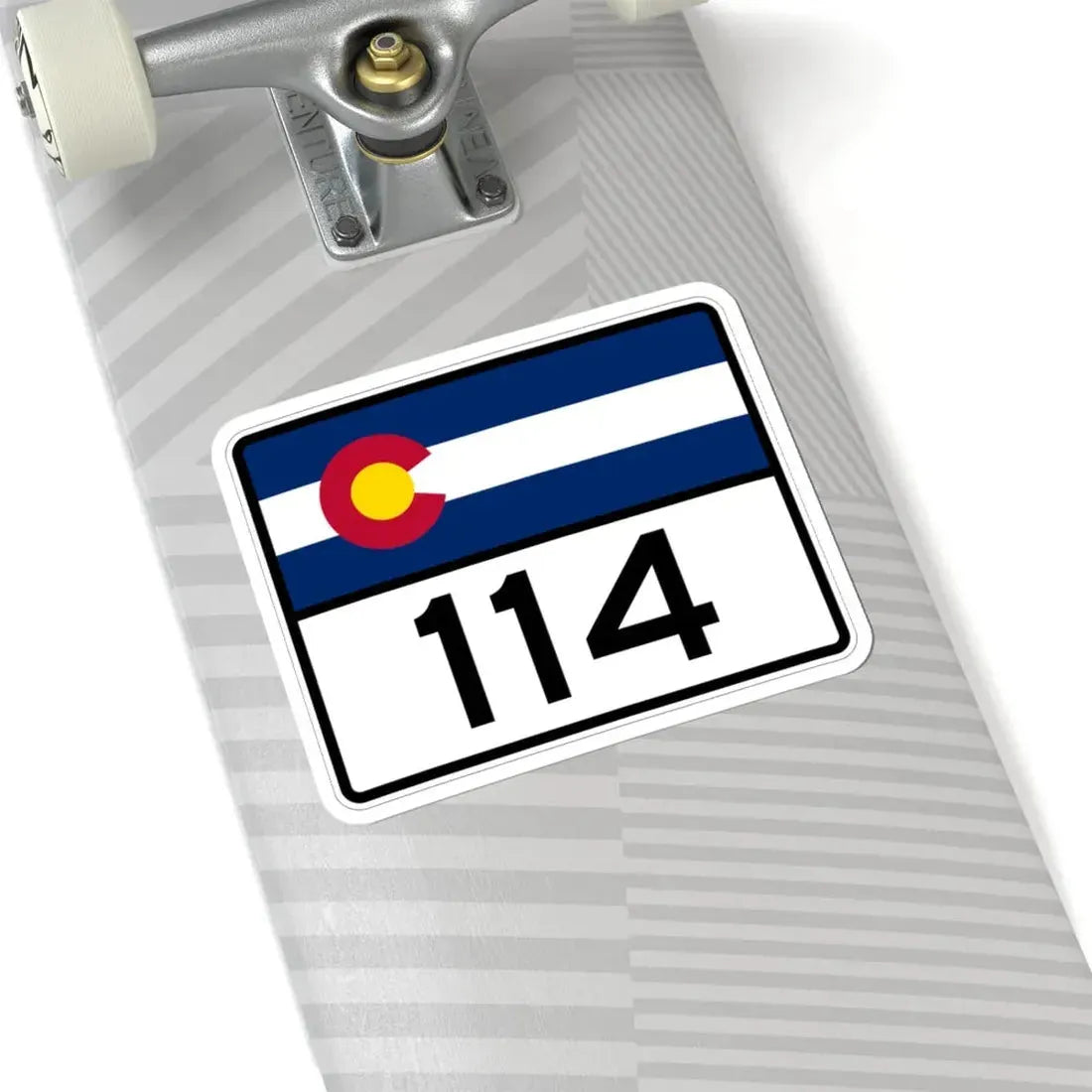 Colorado 114 wide (Colorado) (Road Sign) STICKER Vinyl Kiss-Cut Decal - The Sticker Space