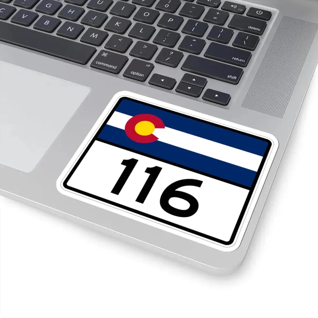 Colorado 116 wide (Colorado) (Road Sign) STICKER Vinyl Kiss-Cut Decal - The Sticker Space