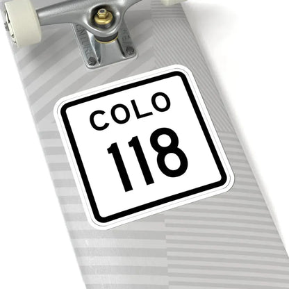 Colorado 118 1952 (Colorado) (Road Sign) STICKER Vinyl Kiss-Cut Decal - The Sticker Space