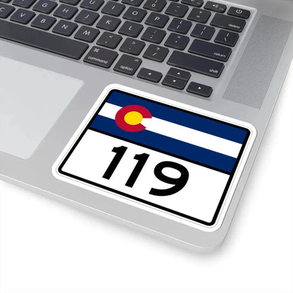Colorado 119 wide (Colorado) (Road Sign) STICKER Vinyl Kiss-Cut Decal - The Sticker Space