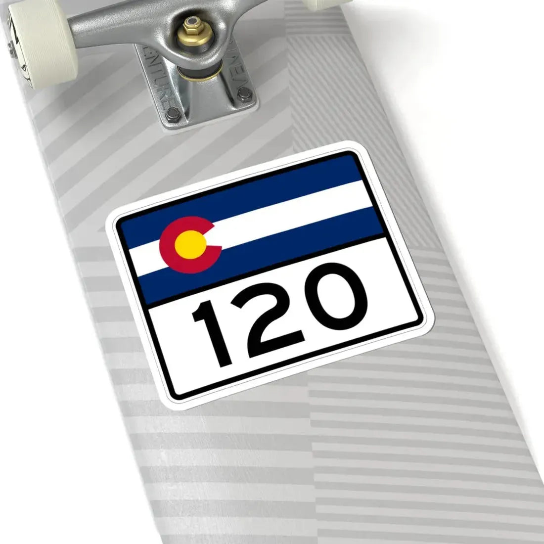 Colorado 120 wide (Colorado) (Road Sign) STICKER Vinyl Kiss-Cut Decal - The Sticker Space