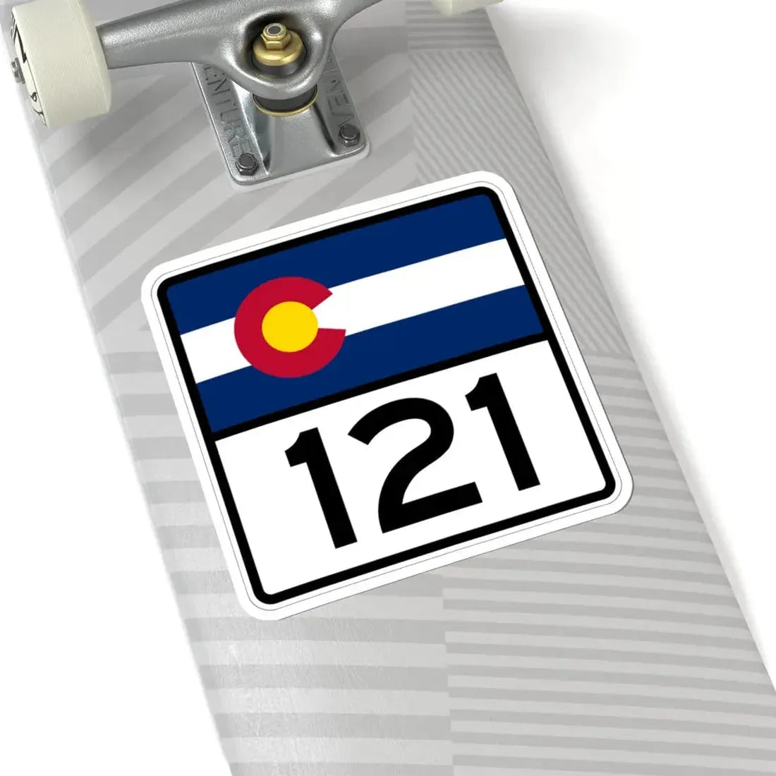 Colorado 121 (Colorado) (Road Sign) STICKER Vinyl Kiss-Cut Decal - The Sticker Space