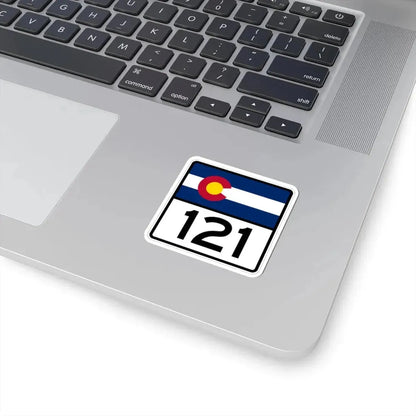 Colorado 121 (Colorado) (Road Sign) STICKER Vinyl Kiss-Cut Decal - The Sticker Space