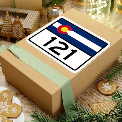 Colorado 121 wide (Colorado) (Road Sign) STICKER Vinyl Kiss-Cut Decal - The Sticker Space