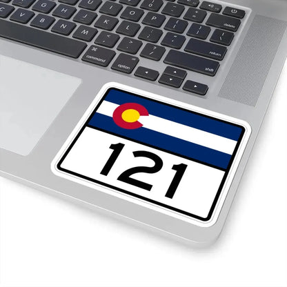 Colorado 121 wide (Colorado) (Road Sign) STICKER Vinyl Kiss-Cut Decal - The Sticker Space