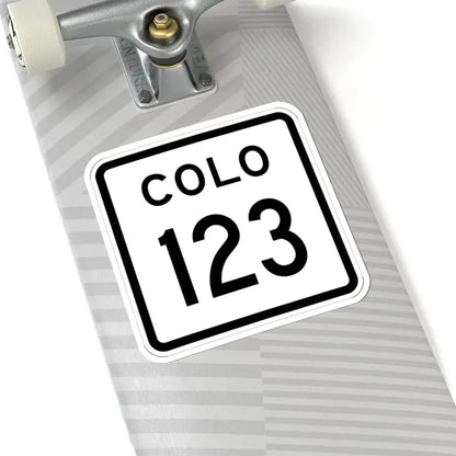 Colorado 123 1952 (Colorado) (Road Sign) STICKER Vinyl Kiss-Cut Decal - The Sticker Space
