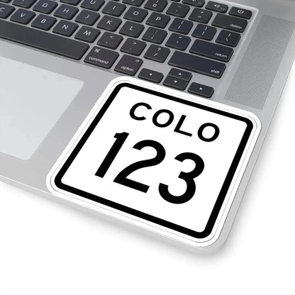 Colorado 123 1952 (Colorado) (Road Sign) STICKER Vinyl Kiss-Cut Decal - The Sticker Space