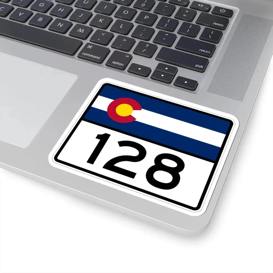 Colorado 128 wide (Colorado) (Road Sign) STICKER Vinyl Kiss-Cut Decal - The Sticker Space