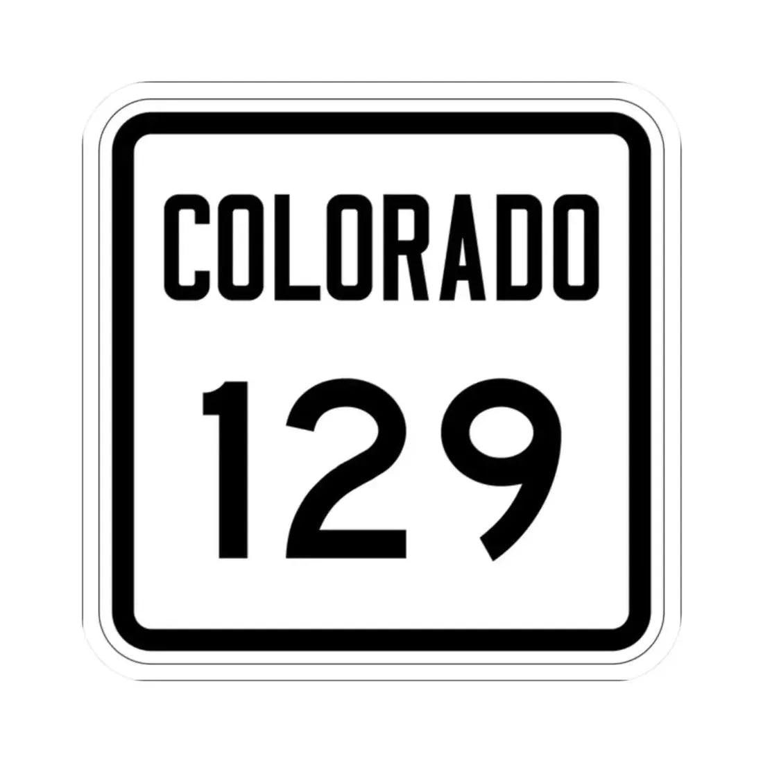 Colorado 129 1946 (Colorado) (Road Sign) STICKER Vinyl Kiss-Cut Decal 2 Inch White - The Sticker Space