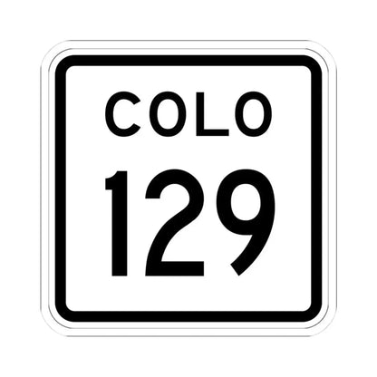 Colorado 129 1952 (Colorado) (Road Sign) STICKER Vinyl Kiss-Cut Decal 3 Inch White - The Sticker Space