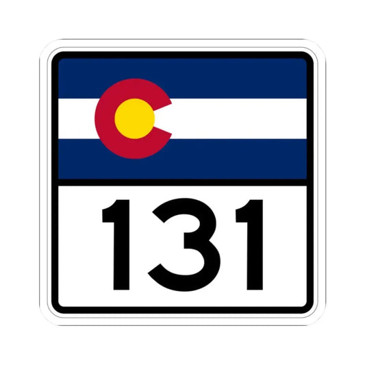 Colorado 131 (Colorado) (Road Sign) STICKER Vinyl Kiss-Cut Decal 2 Inch White - The Sticker Space
