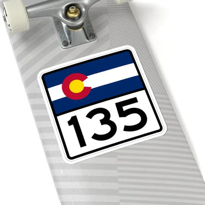 Colorado 135 (Colorado) (Road Sign) STICKER Vinyl Kiss-Cut Decal - The Sticker Space