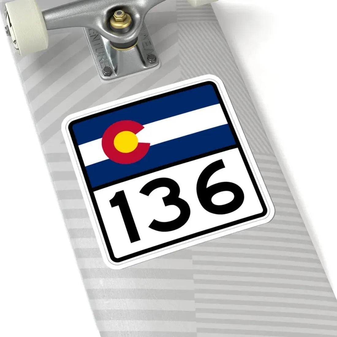 Colorado 136 (Colorado) (Road Sign) STICKER Vinyl Kiss-Cut Decal - The Sticker Space