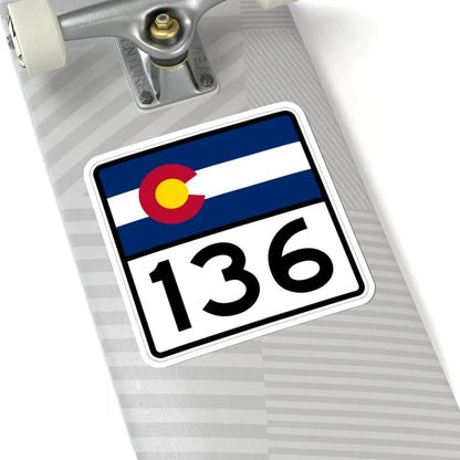 Colorado 136 (Colorado) (Road Sign) STICKER Vinyl Kiss-Cut Decal - The Sticker Space