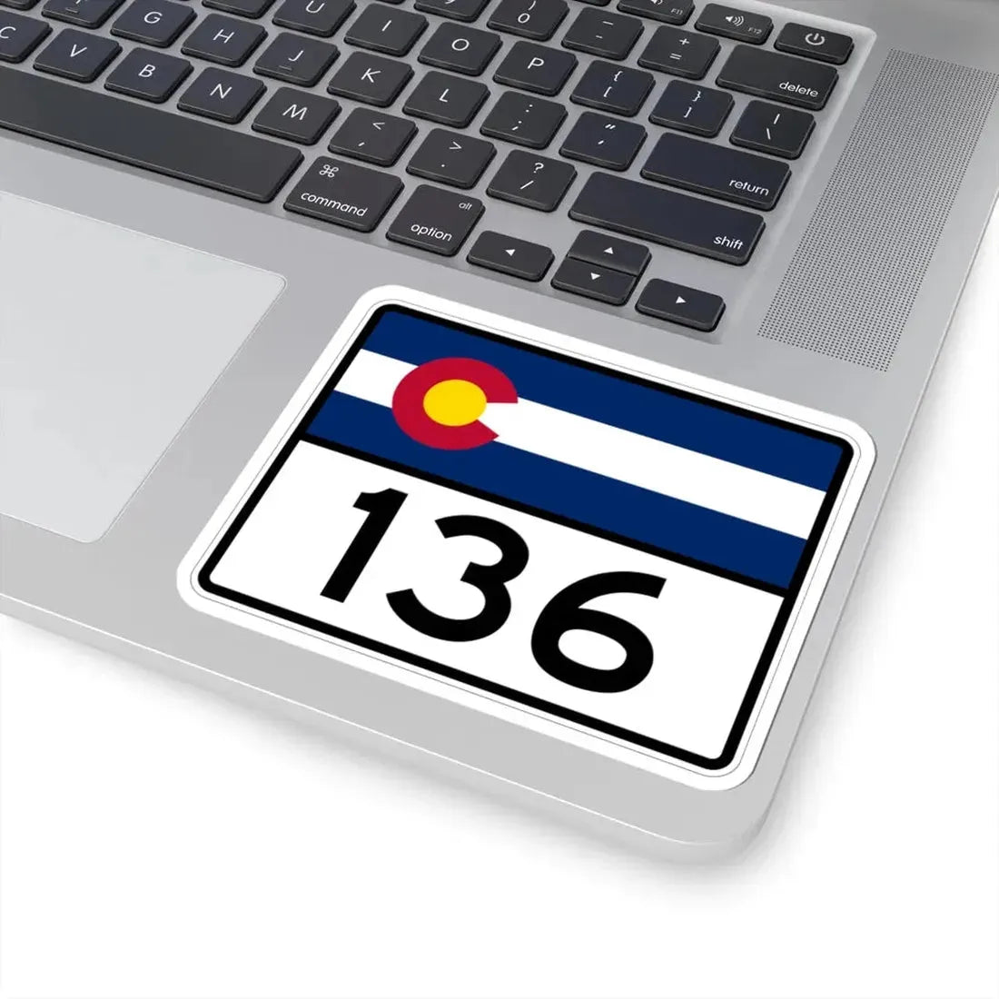 Colorado 136 wide (Colorado) (Road Sign) STICKER Vinyl Kiss-Cut Decal - The Sticker Space