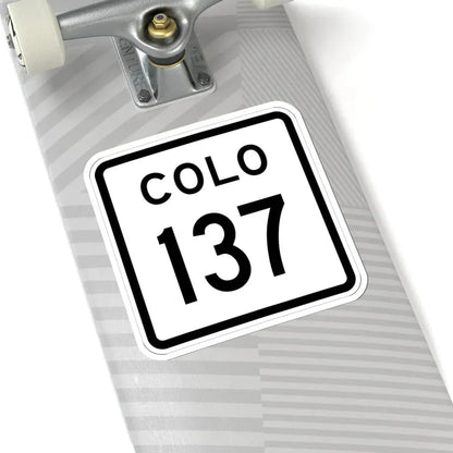 Colorado 137 1952 (Colorado) (Road Sign) STICKER Vinyl Kiss-Cut Decal - The Sticker Space
