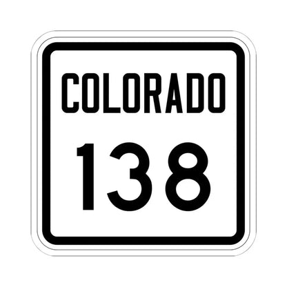 Colorado 138 1946 (Colorado) (Road Sign) STICKER Vinyl Kiss-Cut Decal 6 Inch White - The Sticker Space