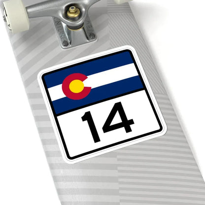 Colorado 14 (Colorado) (Road Sign) STICKER Vinyl Kiss-Cut Decal - The Sticker Space