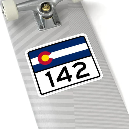 Colorado 142 wide (Colorado) (Road Sign) STICKER Vinyl Kiss-Cut Decal - The Sticker Space