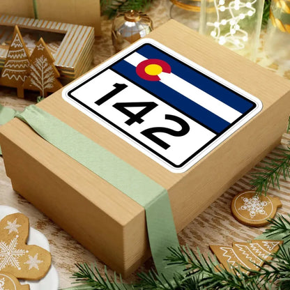 Colorado 142 wide (Colorado) (Road Sign) STICKER Vinyl Kiss-Cut Decal - The Sticker Space