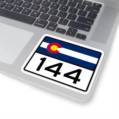 Colorado 144 wide (Colorado) (Road Sign) STICKER Vinyl Kiss-Cut Decal - The Sticker Space
